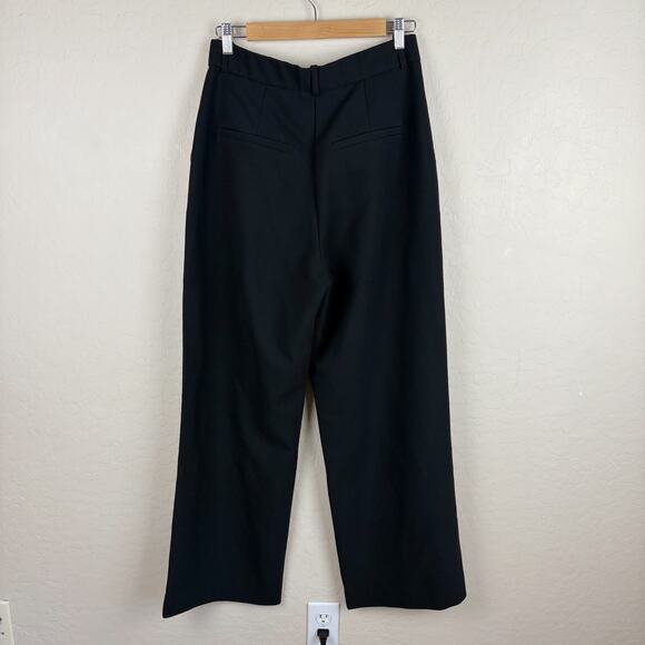 Abercrombie & Fitch Curve Love Sloane Tailored Wide Leg Pant Black Womens Size 8 - Picture 5 of 12